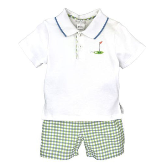Petit Ami Golf Shirt and Shorts Set