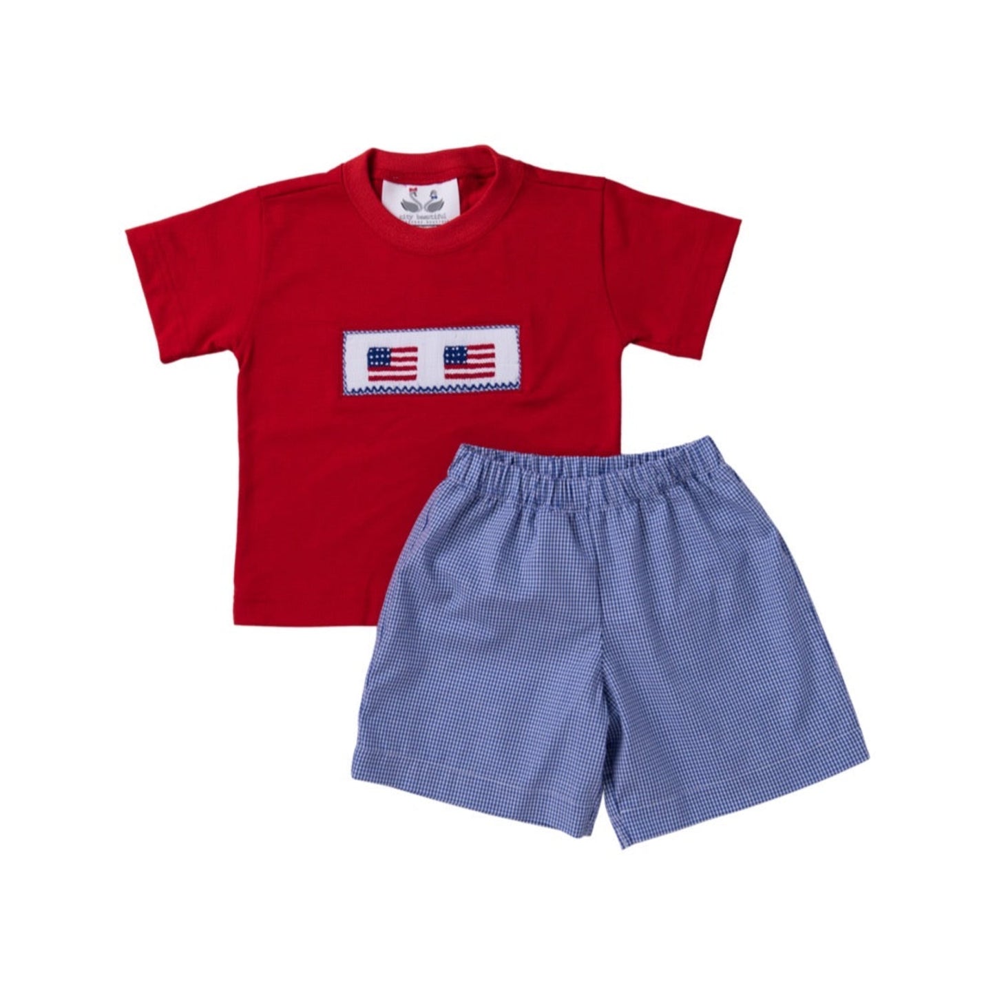 American Flag Shirt and Shorts Set