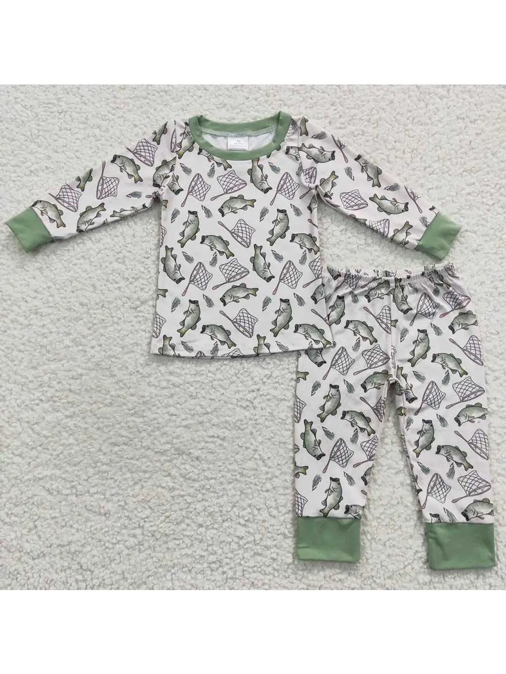 Baby Kids Fishing Boys Pajamas Clothing Set