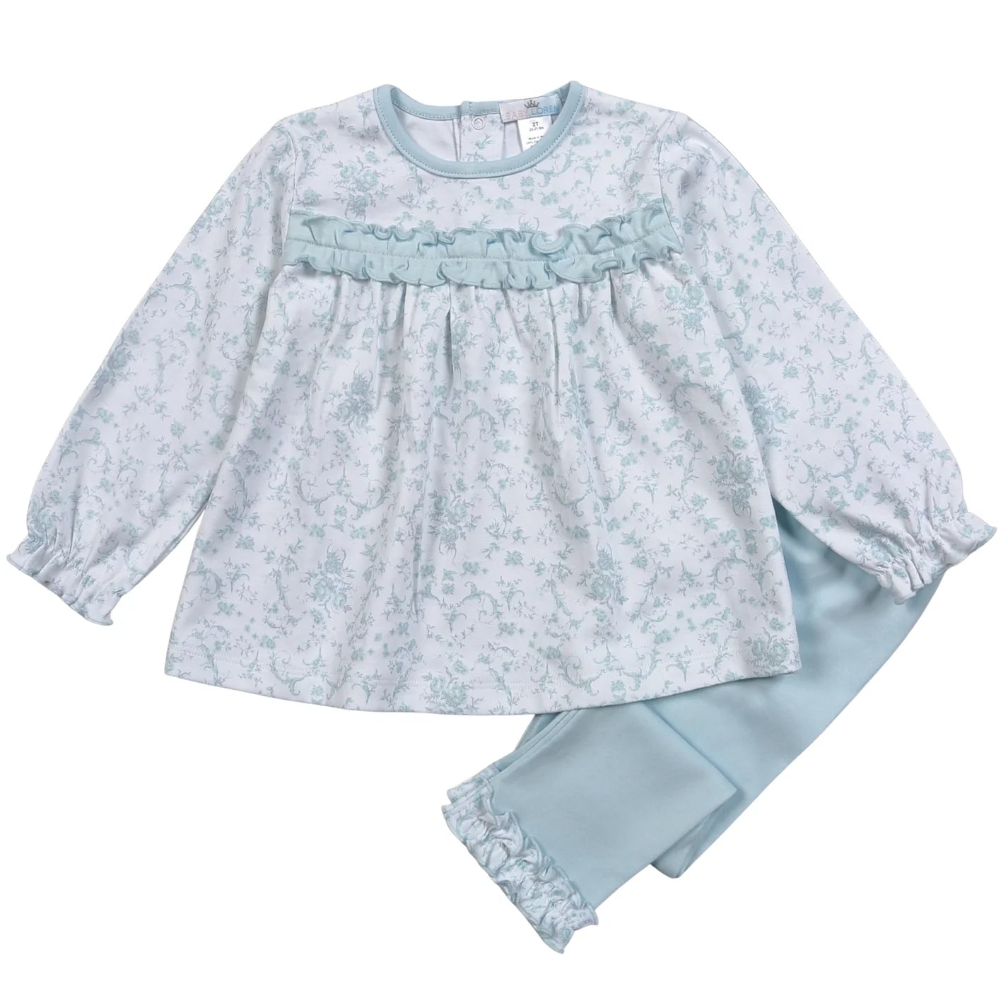 Baby Loren Blair Blue Floral Pants Set