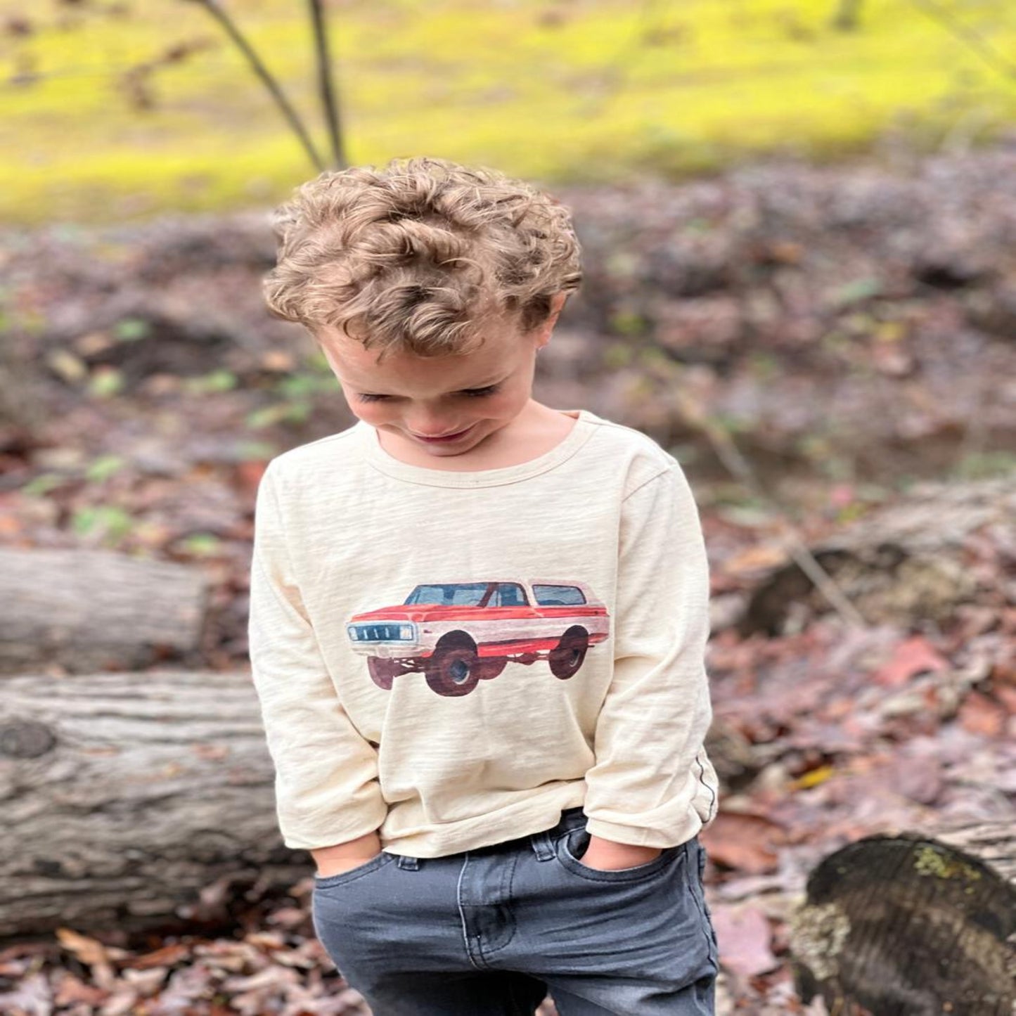 Me + Henry Cherokee Raglan Printed Tee - Beige Bronco