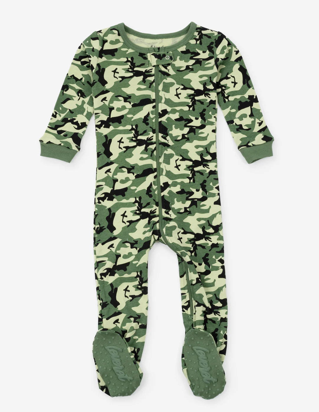 Footed Cotton Pajama Print - Camouflage