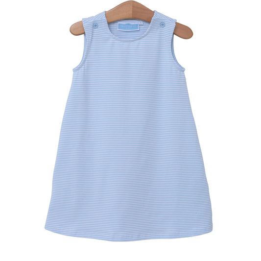 Trotter Street Kids Caroline Dress - Light Blue Stripe