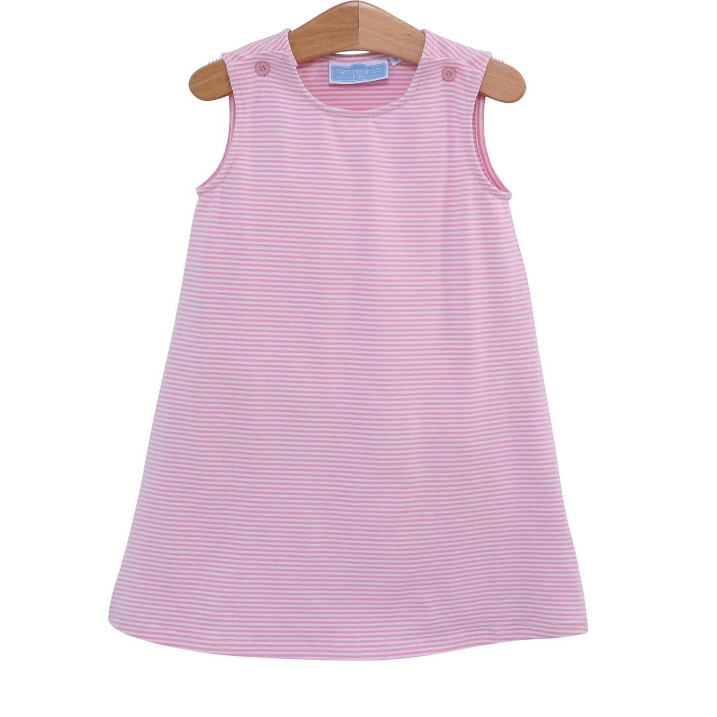 Trotter Street Kids Caroline Dress - Light Pink Stripe