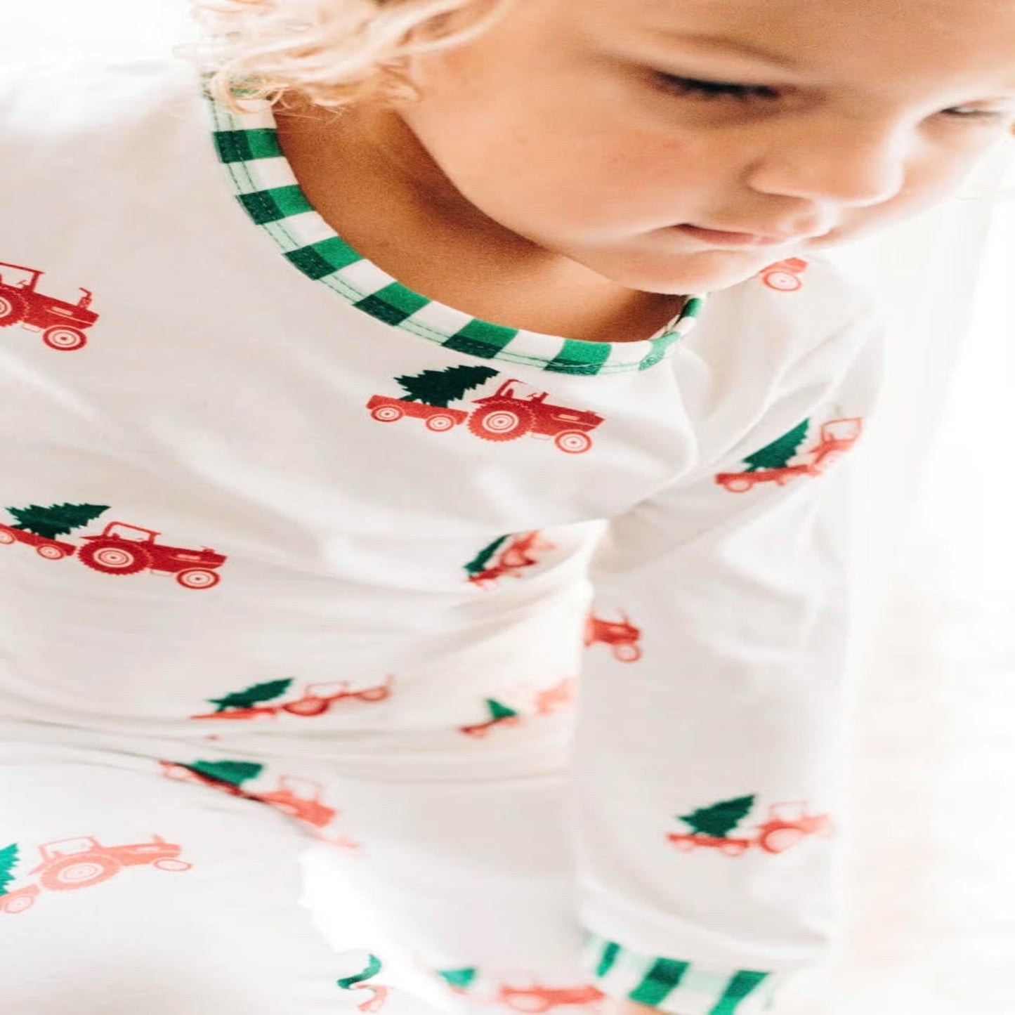 Sugar Bee Clothing Buttflap PJs - Christmas Tractor