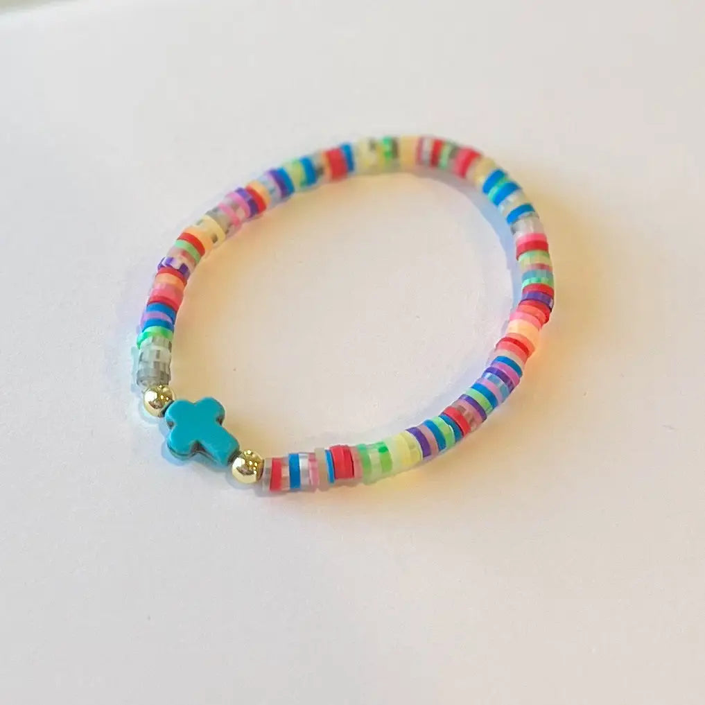 Children's Colorful Cross Bracelet