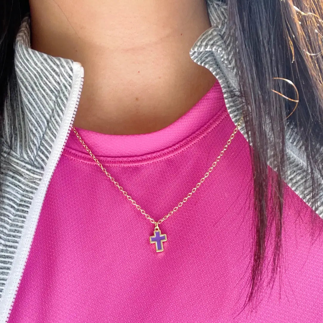 Colorful Cross Necklace (Adjustable)