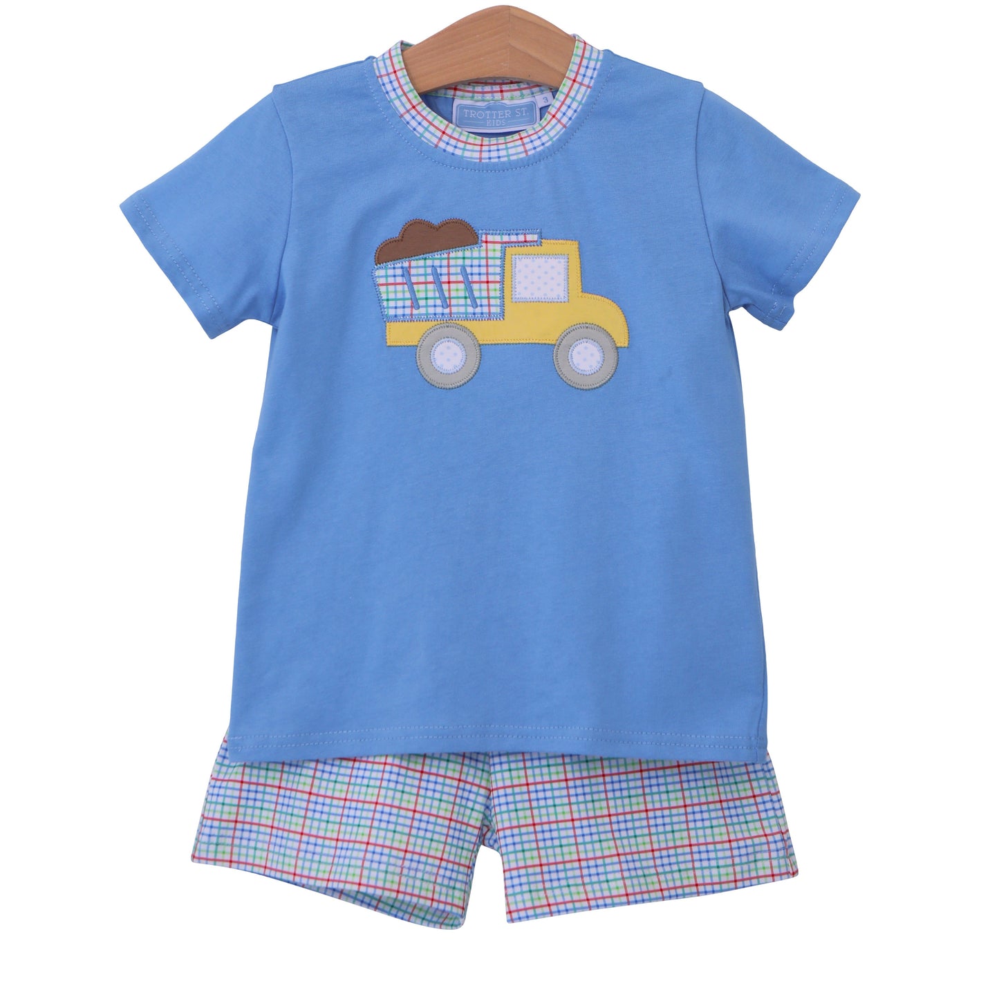 Trotter Street Kids Dump Truck Short Set