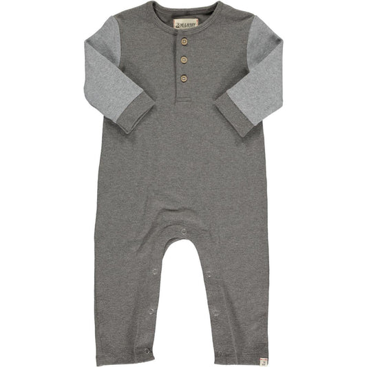 Me + Henry Estill Raglan Romper - Mushroom