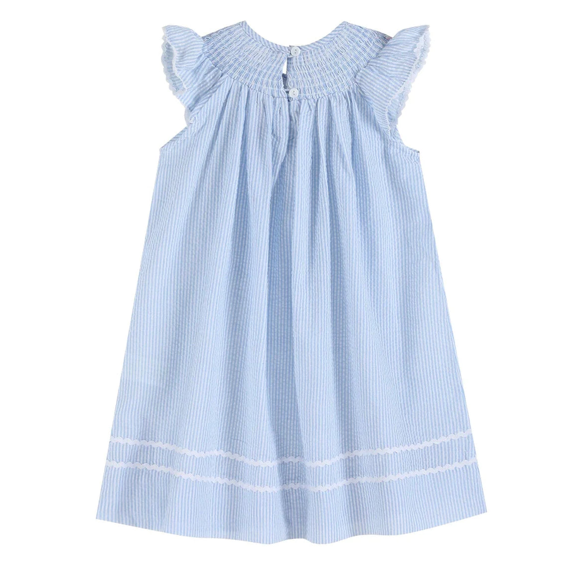 Lil Cactus Blue Seersucker Easter Bunny Dress