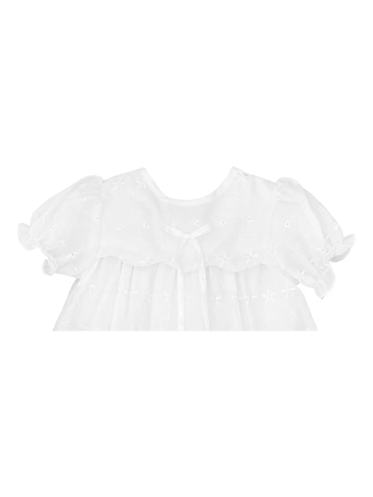 Eyelet Lace Christening Gown