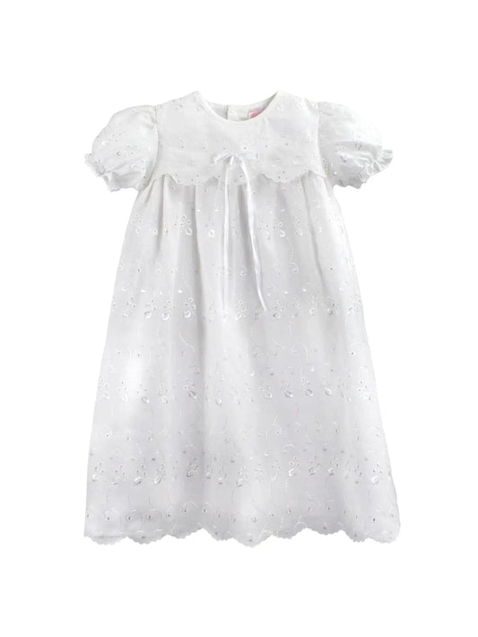 Eyelet Lace Christening Gown