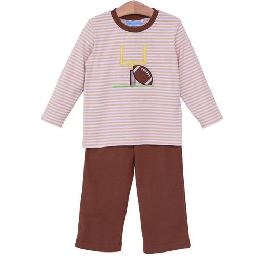 Trotter Street Kids Football Applique Pants Set