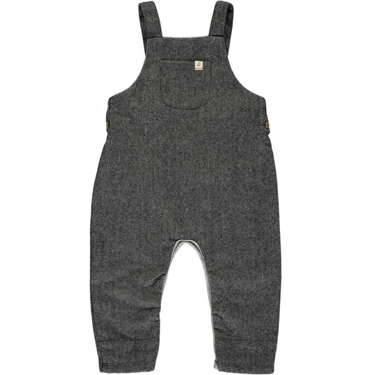 Me + Henry Gleason Woven Overalls - Charcoal Woven Tweed