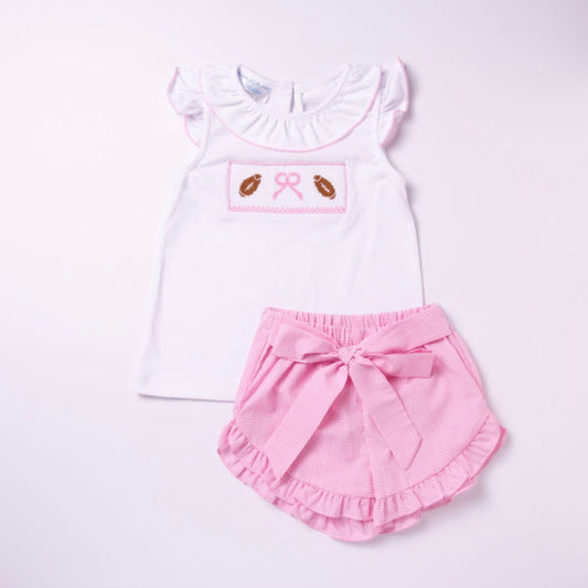 Gameday Smocked Bow Short Set