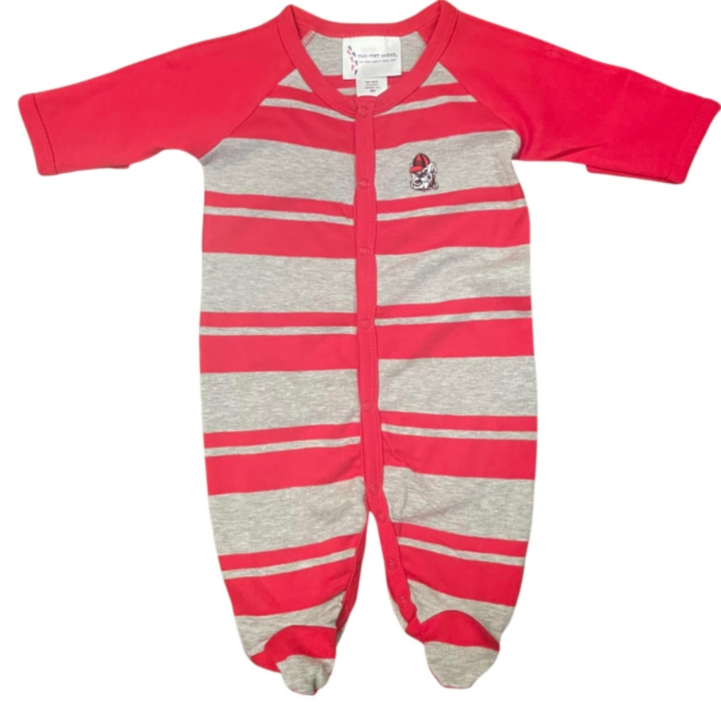 Georgia Rugby Footed Onesie - Boys