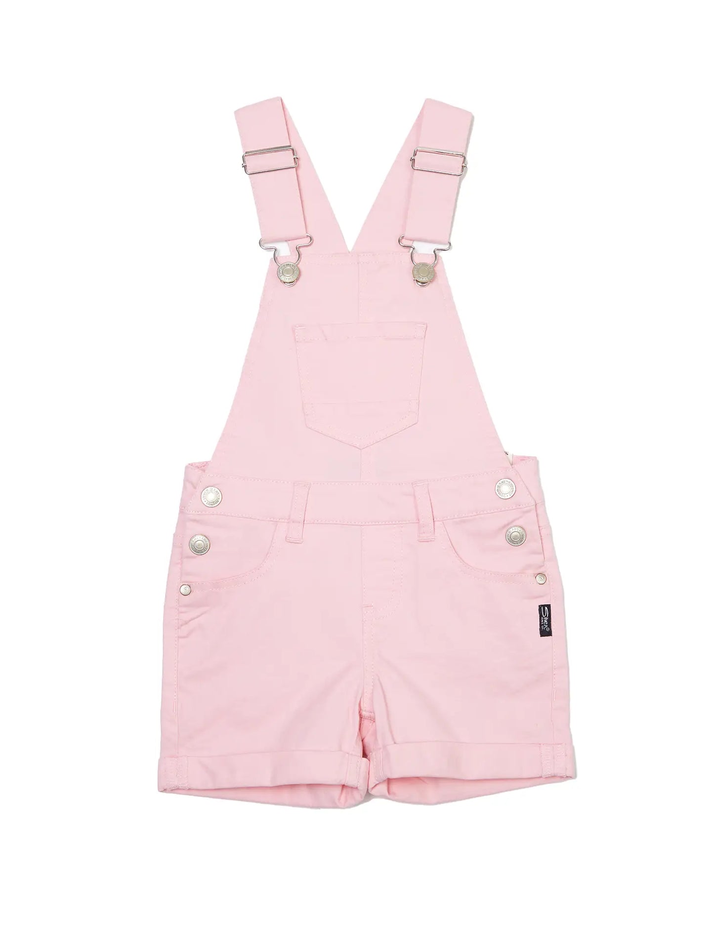 Girl's Shortalls with Rolled Hem