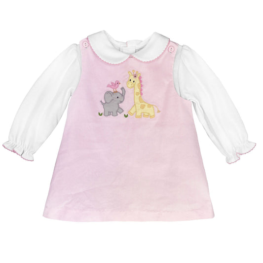 Petit Ami Pink Dress - Elephant & Giraffe