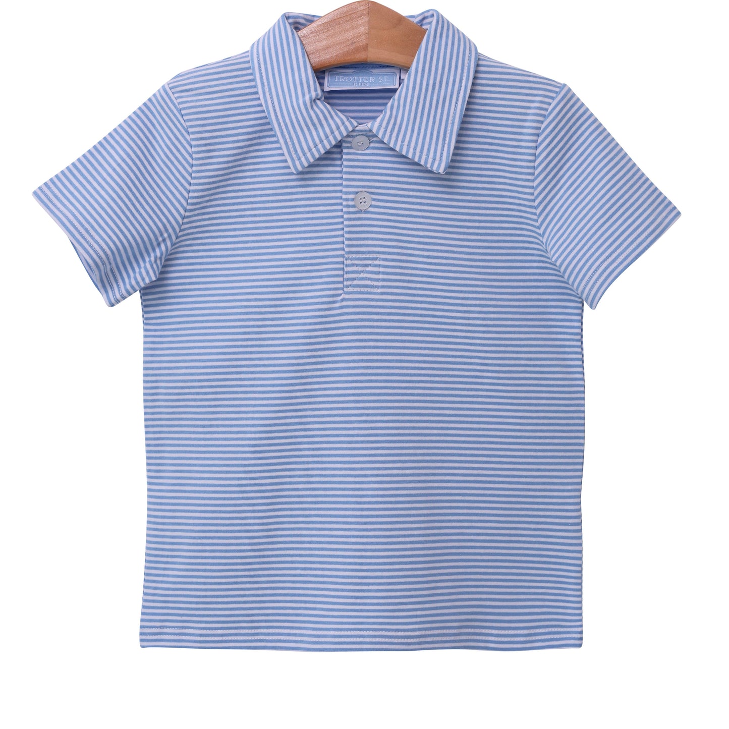 Trotter Street Kids Henry Polo - Cornflower Blue Stripe