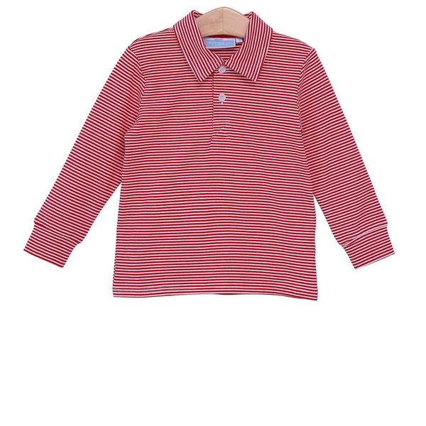 Trotter Street Kids Jackson Polo - Red Stripe