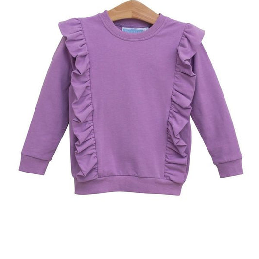 Trotter Street Kids Laura Ruffle Pullover - Lavender