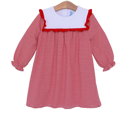 Trotter Street Kids Marie Dress Red Stripe