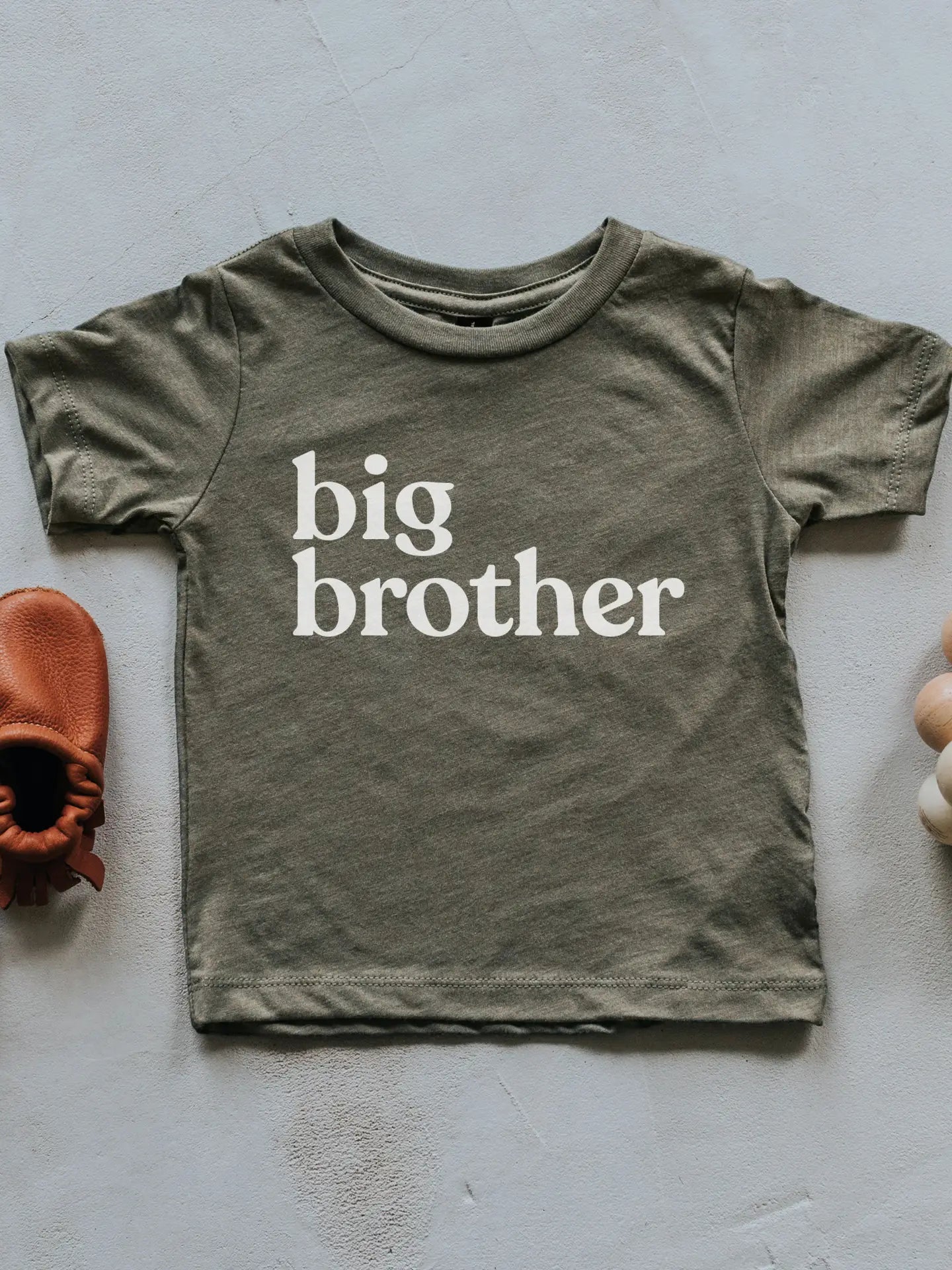 Olive Big Brother Kids Tee