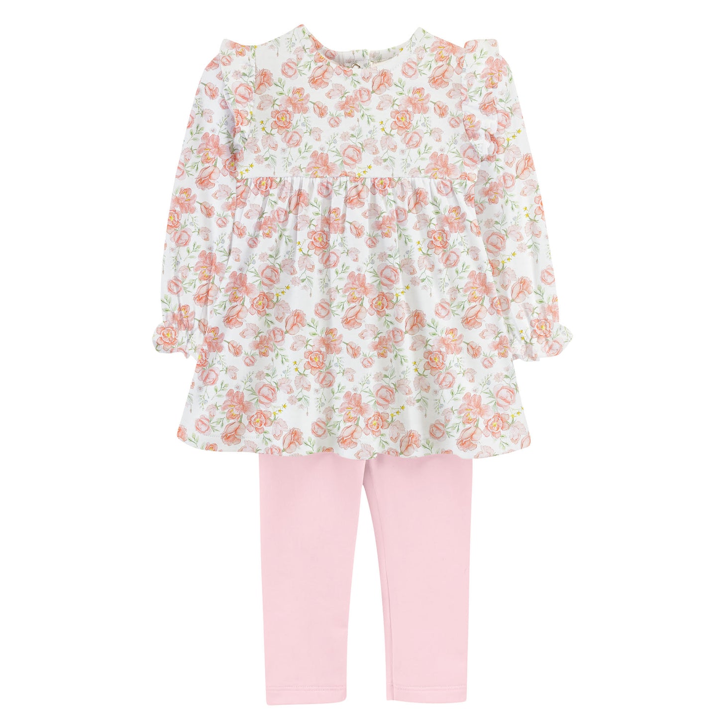 Baby Club Chic Pastel Floral Blouse & Leggings Set