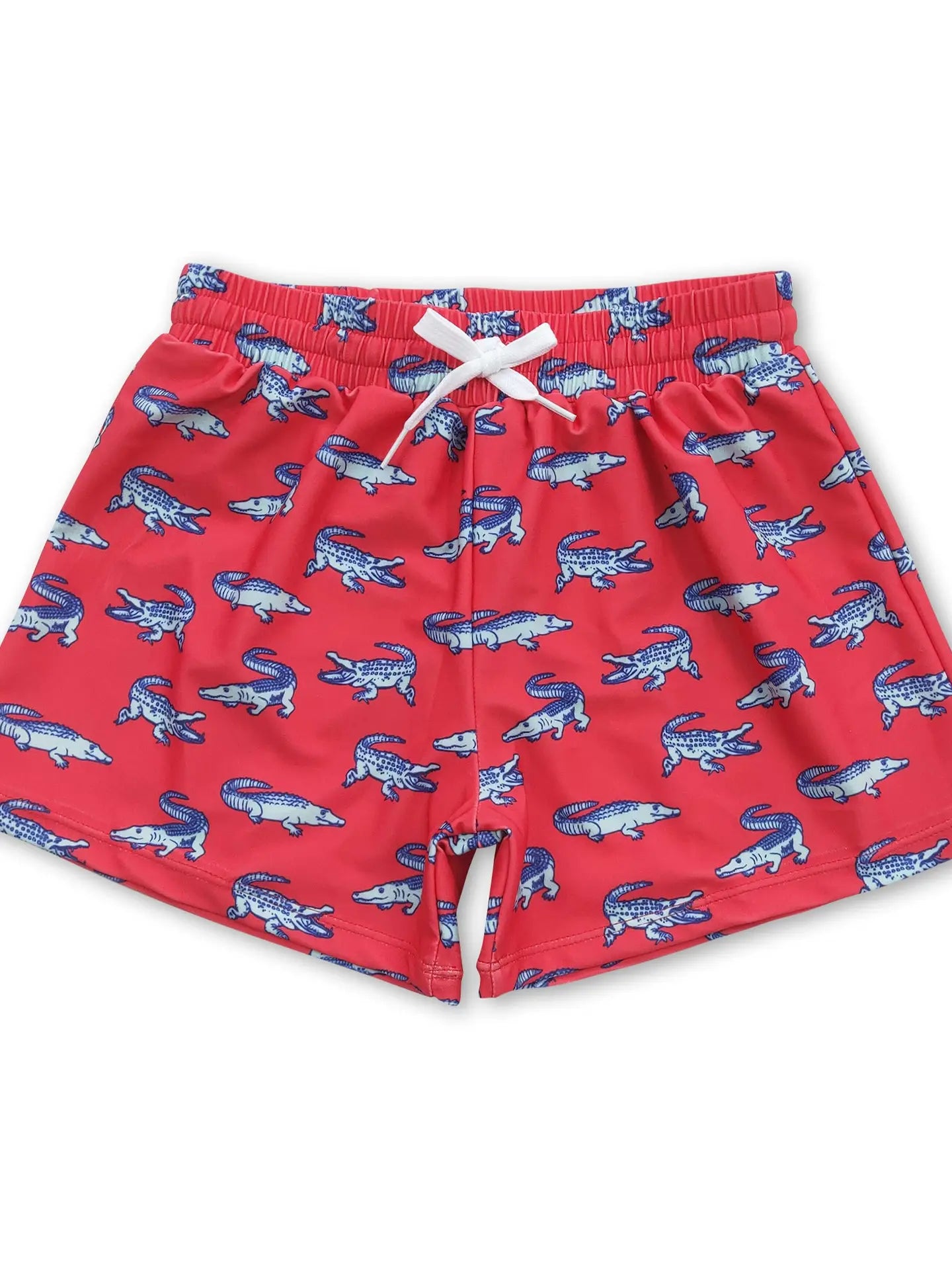 Red Crocodile Summer Swim Trunks