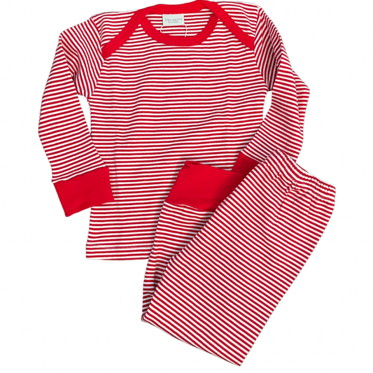 Squiggles by Charlie Red Striped Shirt & Pants Set