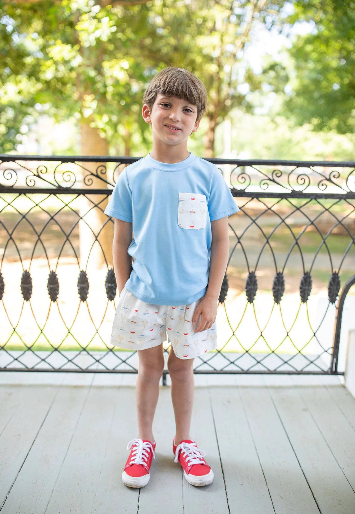 Grace & James Sailboat Pocket T-Shirt Set