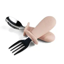 Spoon & Fork Learning Set for Toddlers (Pink) 6m+