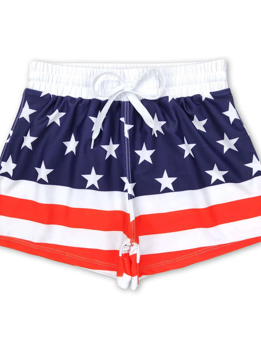 Stars Stripe 4th of July Swim Trunks