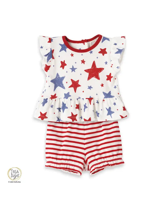 4th of July Stars & Stripes Cotton Set