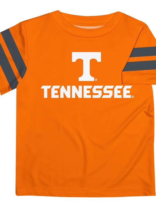 Tennessee Vols Orange Tee with Stripes-Sleeves