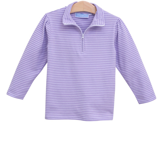 Trotter Street Kids Tori Pullover - Lavender Stripe