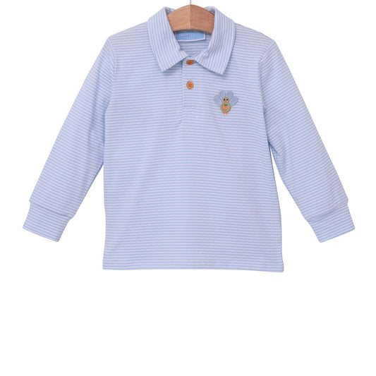 Trotter Street Kids Turkey Embroidery Polo