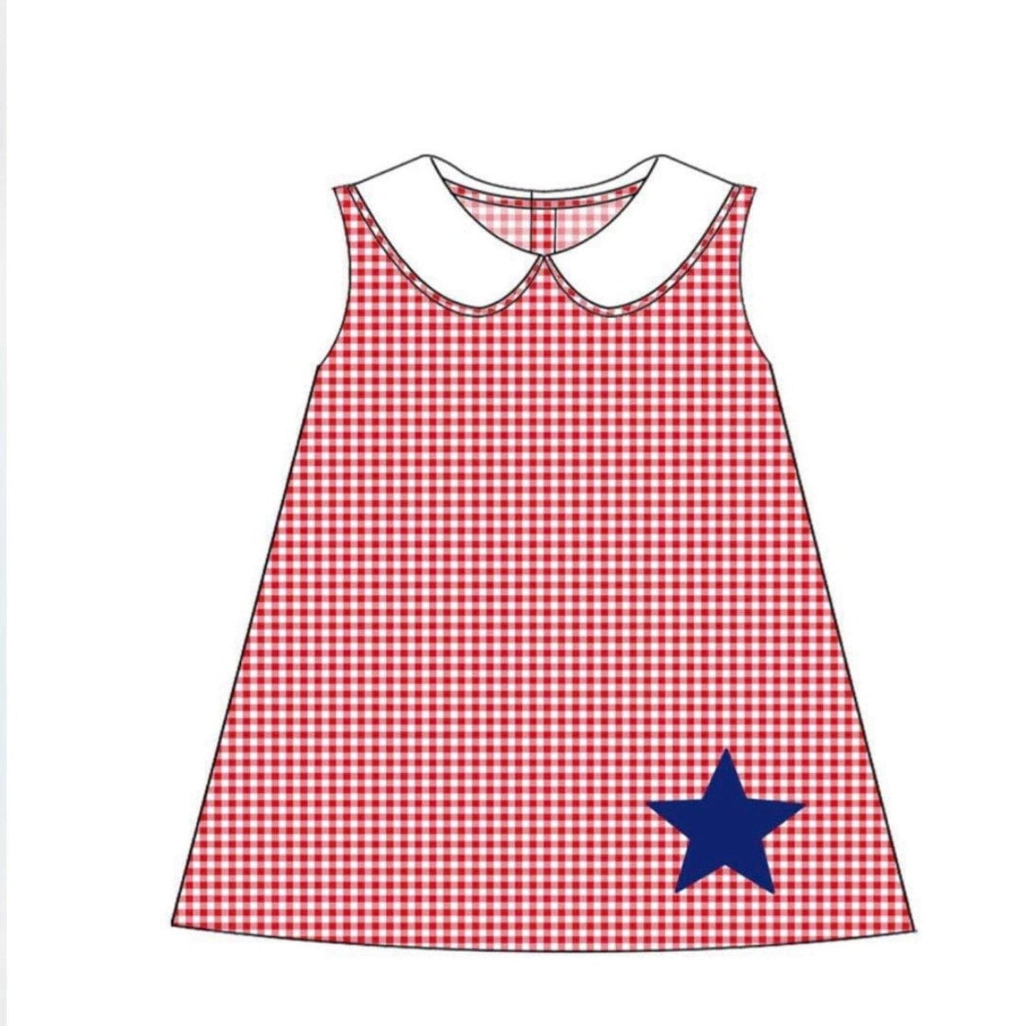 Red White and Blue Star Dress